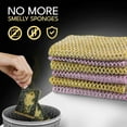 thumbnail image 5 of Heavy Duty Dish Scrubbers, Non-Scratch Scouring Pads - Odorless & Long Lasting Mesh Dish Cloth - Replace Sponges - Kitchen, Floor and Bathroom Usage - Made in Korea (2 Pcs), 5 of 9