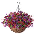 thumbnail image 1 of Canasta Colgante de Flores Artificiales de Seda INXUGAO 40x40x51 cm, 1 of 8
