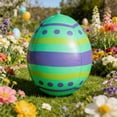 thumbnail image 4 of 14 Inch Easter Inflatable Eggs Outdoor Decorations Easter Yard Decorations Yard Lawn Garden Decor Light Green, 4 of 5
