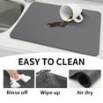 thumbnail image 5 of Fabulas Coffee Mat 16"x24", Absorbent Coffee Bar Mats for Countertop Hide Stain Rubber Backed Kitchen Coffee Bar Accessories Dish Drying Mat Fit Under Coffee Maker Espresso Machine, Dark Gray, 5 of 7
