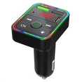 thumbnail image 1 of Bluetooth Fm Transmitter For Car, Qc3.0 & 7 Colors Led Backlit Car Bluetooth Adapter Music Player Hands Free Car Kit With Sd Card Slot, Supports Usb, 1 of 3