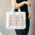 thumbnail image 6 of Yiaed Vintage Christmas Reindeer Print Fluffy Shoulder Bag Plush Bags Women Ladies Tote Bag Fluffy White Furry Purse Handbag for Autumn and Winter, 6 of 7