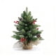 thumbnail image 2 of Árbol de Navidad Pequeño con Piñas y Frutos Rojos, Adorno de Escritorio, 2 of 6