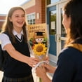 thumbnail image 5 of Clearance! Crochet Sunflower Doctor Bear Set - Handmade Yarn Bouquet, Cute Plushies for Graduation Gift, Stuffed Animal for Students & Teachers, Perfect Plush Figure, 5 of 7
