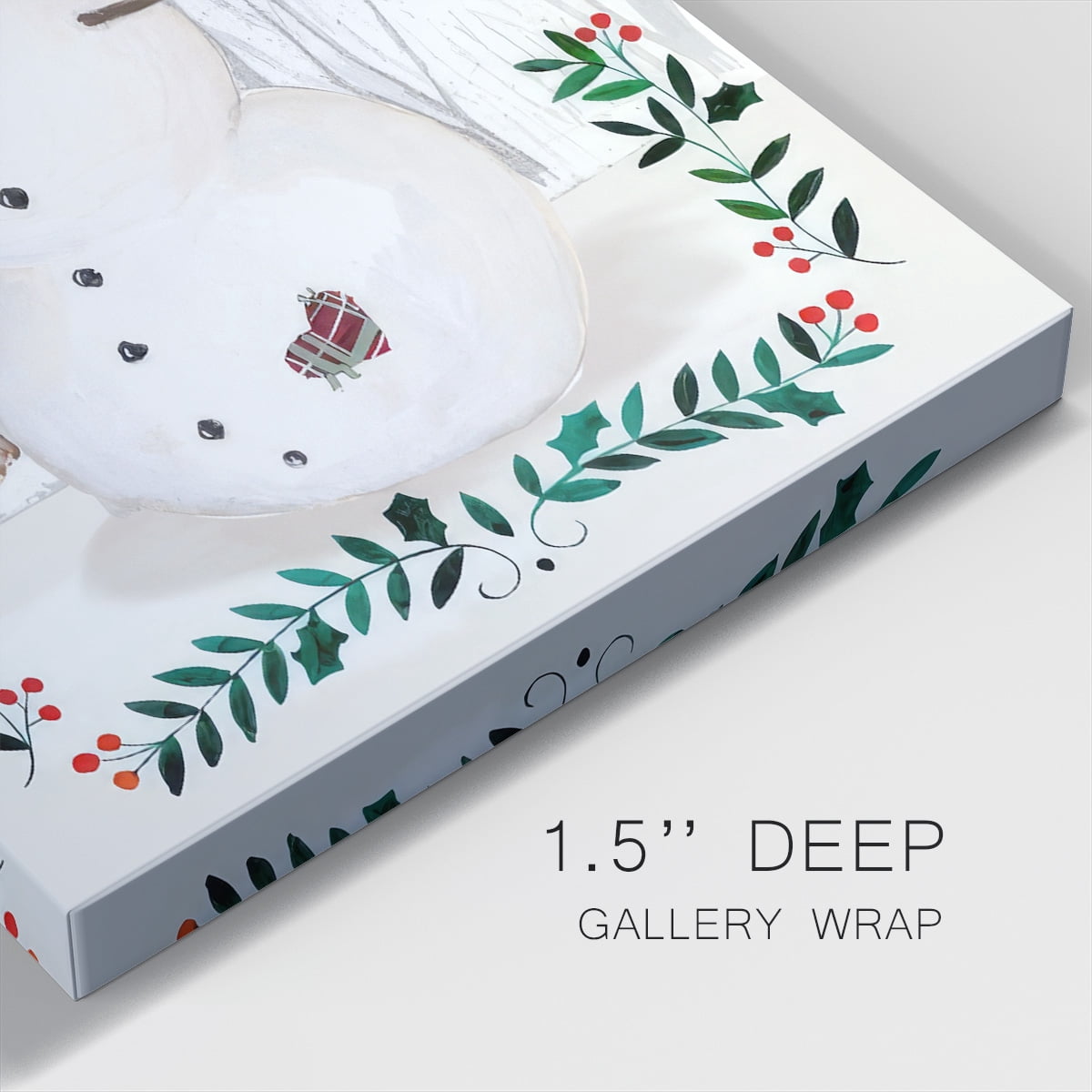 Folk Snowman Forest II- Gallery Wrapped Canvas