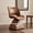 Brown, variant on OMNIBERG 360° Swivel Dining Chair Faux Leather Set of 2, Modern Accent Chair Vanity Chair Side Chair Desk Chair with Stable Conical Base for Dining Room Living Room Desk, White