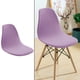 thumbnail image 4 of Funda de asiento de silla Shell de estilo moderno de mediados de siglo para hogar, hotel, funda de jacquard suave violeta claro, 4 of 9