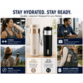 thumbnail image 5 of Contigo® 2-Pack Water Bottles – AutoSeal® 24 oz Leakproof Bottle with Carry Strap Oatmeal/Champagne and  DualSip 20 oz Insulated Bottle with 2-Way Lid Black/Silver, 5 of 6