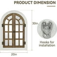 thumbnail image 6 of Window Mirrors for Wall Decor -White Arched Wall Mirror Farmhouse Wall Decor Wood Frame Decorative Wall Mirrors Like Window for Bedroom, Living Room, Entrance, Dining Room, 6 of 16
