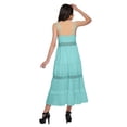 thumbnail image 3 of Moomaya Solid Sleeveless Long Maxi Dress Spaghetti Straps With Lace Trim, 3 of 6
