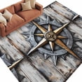 thumbnail image 2 of 6'x9' Area Rugs, Retro Coastal Indoor Outdoor Area Rug for Living Room Bedroom, Nautical Ocean Compass Summer Beach Washable Bathroom Rugs Kitchen Floor Carpet Mats Home Decor Aesthetic, 2 of 8