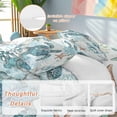 thumbnail image 2 of Blue Ocean Bedding Duvet Cover Set Twin Size 4 Pieces Sea Turtle Coral Starfish Retro Bedding Set with Zipper Closure, 1 Comforter Cover 68x86 Inches 1 Flat Sheet & 2 Pillow Cases, 2 of 7