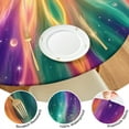 thumbnail image 4 of Colorful Tie Dye Burst Pattern Round Fitted Tablecloth with Elastic Edge,Dining Table Cover Waterproof,Outdoor Round Tablecloth for Camping,Dining,Indoor and Outdoor, 4 of 7