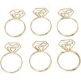 thumbnail image 1 of HUGFEGWE 80Pcs Ring Shape Paper Clips Metal Bookmark Clips Cute Small Paperclips with Clear Box for Office School Wedding Party Invitation Valentine Decoration (Gold) U2537-0781, 1 of 9