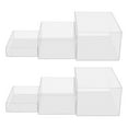 thumbnail image 4 of Set of 6 Tabletop Acrylic Cube 3 Size Display Nesting Risers with Hollow Bottoms 3 Colors Cake Fruit Display Stands, 4 of 35