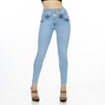 thumbnail image 1 of Jeans colombiano mezclilla stretch Mujer Push Up skinny azul acero 3, 1 of 4