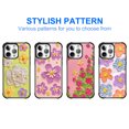 thumbnail image 5 of OOK Oil Painting Flower Phone Case for iPhone 15 Pro Max, Cute Retro Colorful Floral Pattern Stylish Protective Bumper Case for Girls Women, Purple & Pink, 5 of 5