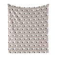 thumbnail image 1 of Sheep Soft Flannel Fleece Blanket, Continuous Jumping Furry Animal Counting to Sleep Nursery Theme Pattern, Cozy Plush for Indoor and Outdoor Use, 60" x 80", Pale Tan Charcoal Grey, by Ambesonne, 1 of 5