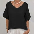thumbnail image 2 of Shirts for Women Trendy Dressy Casual Womens Workout Tops Short Sleeve Fashion Summer Tops for Women Over 50 Summer Shirts for Teens Modest, 2 of 6