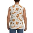 thumbnail image 4 of Haiem Men's Cute Squirrel Fall Print Tank Tops Summer Sleeveless Cut Off Workout T-Shirts Fitness Vest Athletic Undershirts-X-Large, 4 of 8