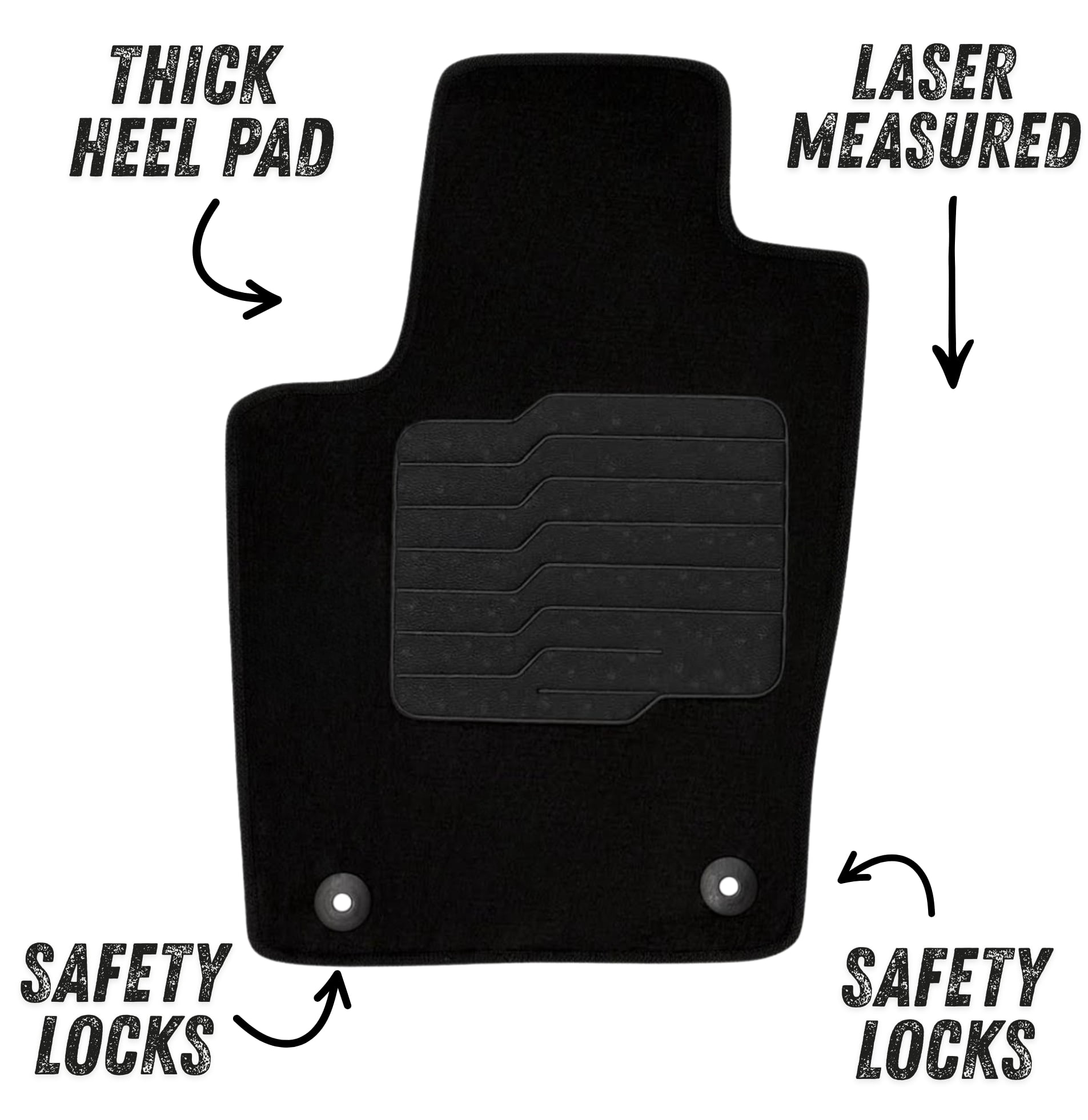 Carpet Floor Mats for 2016 to 2021 Jeep Grand Cherokee and 2016 to 2023 Dogde Durango, Front and Rear