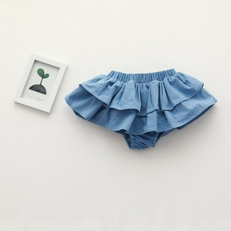 

Double layers Ruffles lace baby skirt pants Kid Girl Pure Color Baby Culottes Cake Tutu Skirt Shorts dance wedding tutu skirt