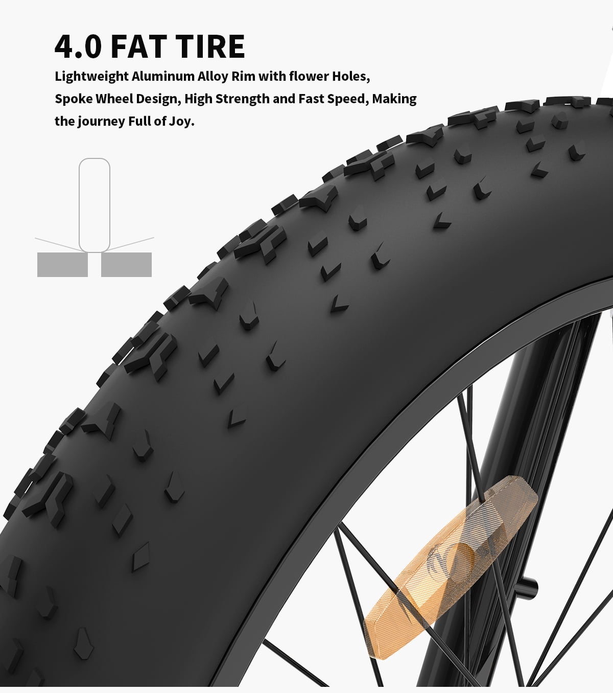 Aostirmotor Electric Mountain Bike, 48V 20AH Removable Lithium Battery 100 0W Ebike with Rack, 26" 4.0 inch Fat Tire Bike, Electric Bicycle for Adults UL2849 (Black)