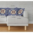 thumbnail image 4 of 20â€ Indigo Cream Geo Tribal Suede Throw Pillow, 4 of 4