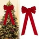 thumbnail image 1 of Red Bow Red Velvet Christmas Party Indoor Garland Christmas Tree Decoration Bow, 1 of 6