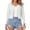 White, variant on Staron Cropped Cardigans for Women Ribbed Knit Shirts Round Neck Button Long Sleeve Casual Fall Tops Short Cardigan Black L