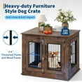 thumbnail image 4 of Dog Crate End Table with Double Doors, Heavy-Duty Farmhouse Kennel Furniture for Small & Medium Dogs, 4 of 7