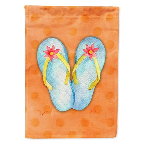 Carolines Treasures BB8183CHF Flip Flops Orange Polkadot Flag Canvas House Size  Large multicolor