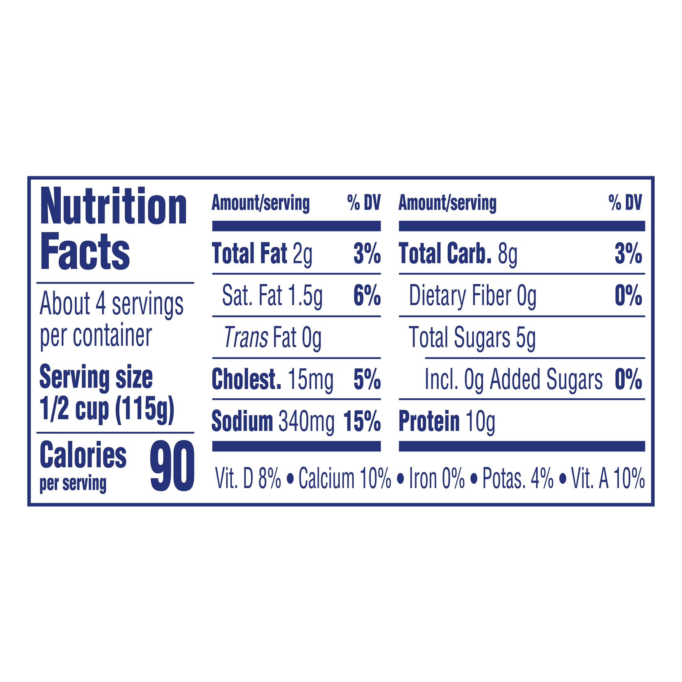Knudsen's Lowfat Cottage Cheese, 2% Milkfat, Small Curd, 16 oz Tub, 10g of Protein Per Serving