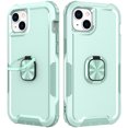 thumbnail image 2 of Nalacover For iPhone 14 Plus Slim Case,Luxury Hybrid Hard PC and TPU Rugged Bumper 3-In-1 Rotatable Magnetic Ring Kickstand Four Corner Guard Shockproof Anti-Scratch Back Phone Cover.Green, 2 of 12