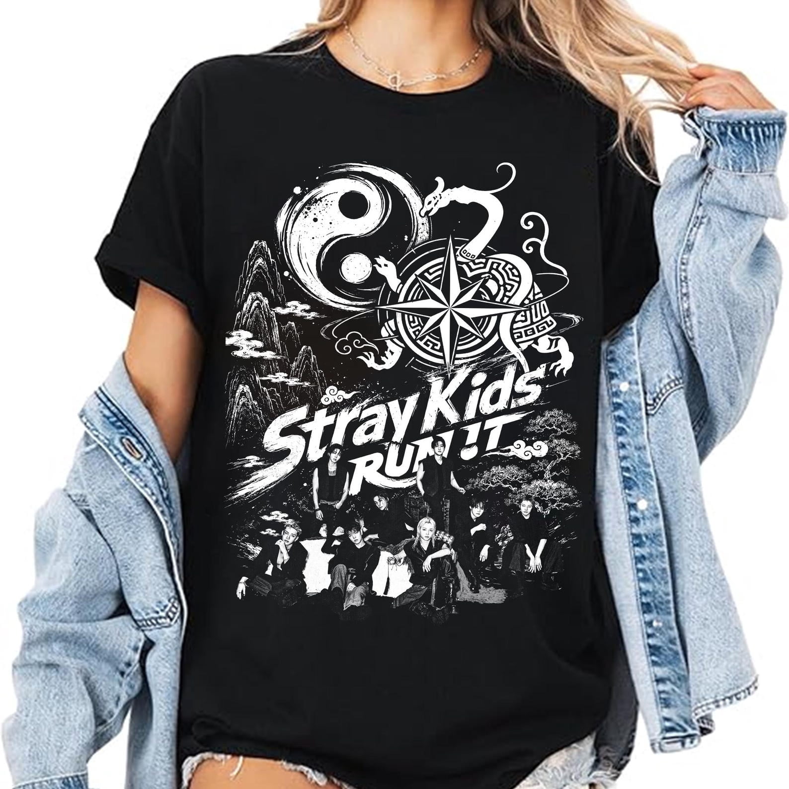 Stray Kids Run It Graphic T-Shirt, This and That SKZ Kpop Tee