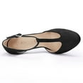 thumbnail image 4 of BLISSFUL STEP Women's Round Toe Stiletto Heel T-Strap Dress Pumps, 4 of 7
