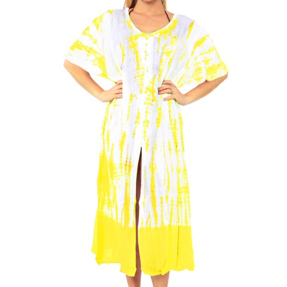 HAPPY BAY Women's Summer Loose Tunics House Wear Beach Dresses 12-16 White_AC920