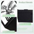 thumbnail image 4 of 2 Pack Black Iron Bookends Vase Shape Heavy Duty with AntiSlip Pads for Home Office, 4 of 5