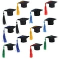 thumbnail image 2 of GOOHOCHY 12 Uds. Mini sombrero de graduación decorativo con borlas, gorros de graduación para botellas de vino, 2 of 8