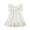 Beige, variant on CYRBOKO Girls Dresses with Ruffle, Gift Flutter Sleeve A-line Summer Kids Clothes Beige Size 6-7 T