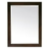 Madison 28 in. x 32 in. Single Beveled Edge Mirror in Light Espresso