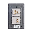 thumbnail image 4 of Placa Armada Apagador y Contacto Set 2PZ Cordoba Acero Inoxidable Sanelec 4632, 4 of 5
