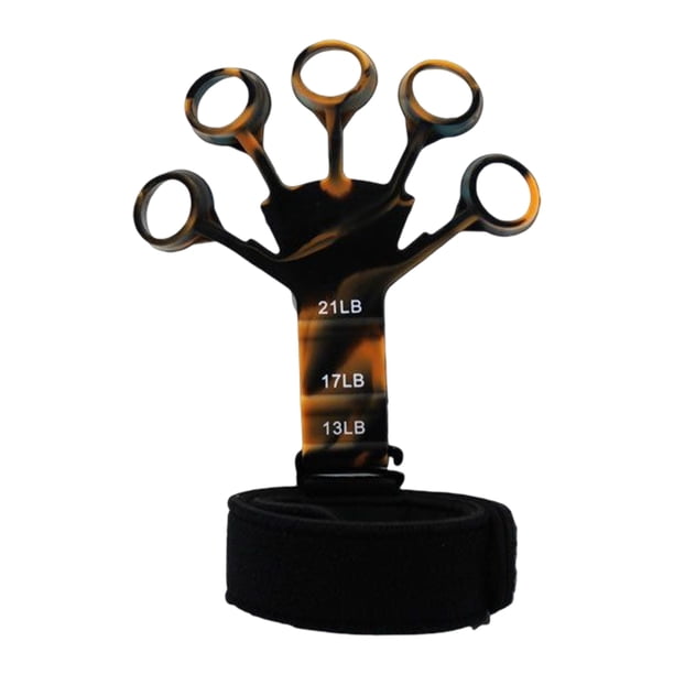 Entrenador De Agarre Manual Tensor de muñeca de 5 dedos para hombres y mujeres, herramientas de entrenamiento de agarre manual de silicona (naranja) Likrtyny Para Estrenar