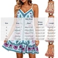thumbnail image 4 of VBVC Women's Boho Floral Spaghetti Strap V Neck Dress , Ladies' Summer Ruffle Hem Swing Slip Dress , Casual Beach Vacation Mini Dresses For Women,Blue,S-2XL, 4 of 6