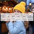 thumbnail image 2 of Cethrio Girls Pom Pom Beanie Hats, Warm Soft Outdoor Ribbed Knit Winter Hats Yellow Size 2-12 Years, 2 of 7