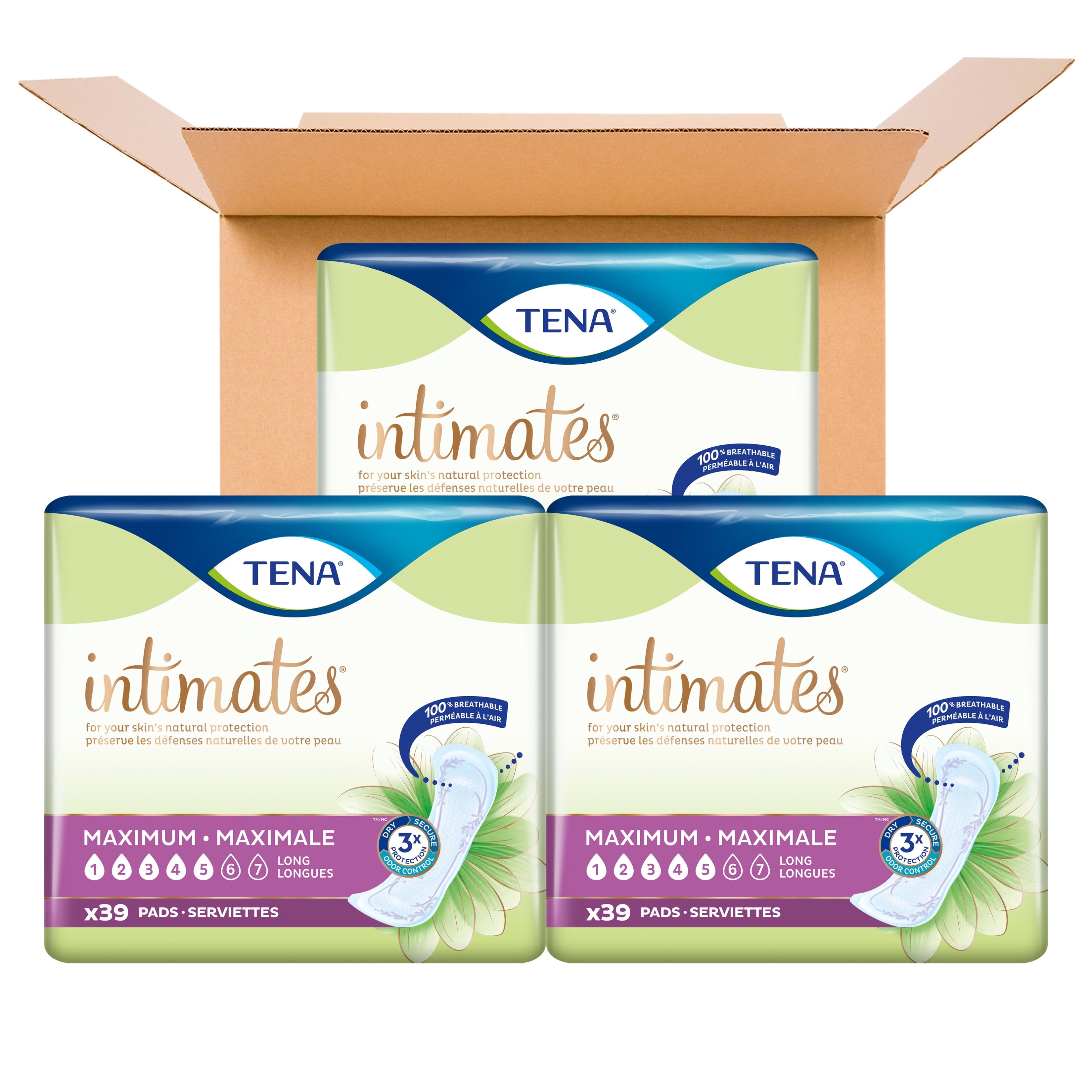 Photo 1 of Tena Intimates Maximum Incontinence Pad Long Length, 117 ct