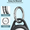 thumbnail image 2 of Holder Case Keychain for Key Finders, Fit Tightly & Waterproof, Shockproof Anti-Scratch ABS Hard Shell with Metal Ring, Securely Holds for Keys, Kids, Bags, Luggage, Pet Collars, Black, 2 of 8