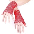 thumbnail image 3 of Lace Gloves Fingerless. Floral Bridal Gloves for Short Wedding Gloves Gift, 3 of 5
