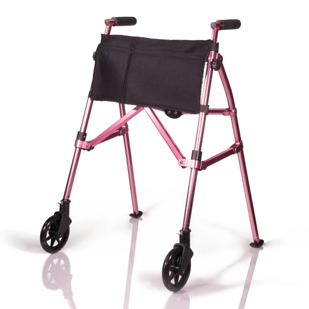 Stander EZ FoldNGo Walker, Lightweight Folding 2 Wheel Walker, Height