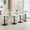 White&Black, variant on Hi loPres 2-Piece Modern White PU Bar Stools, 360° Swivel Adjustable Pub Chairs with High Back & Silver Metal Base for Kitchen Counter